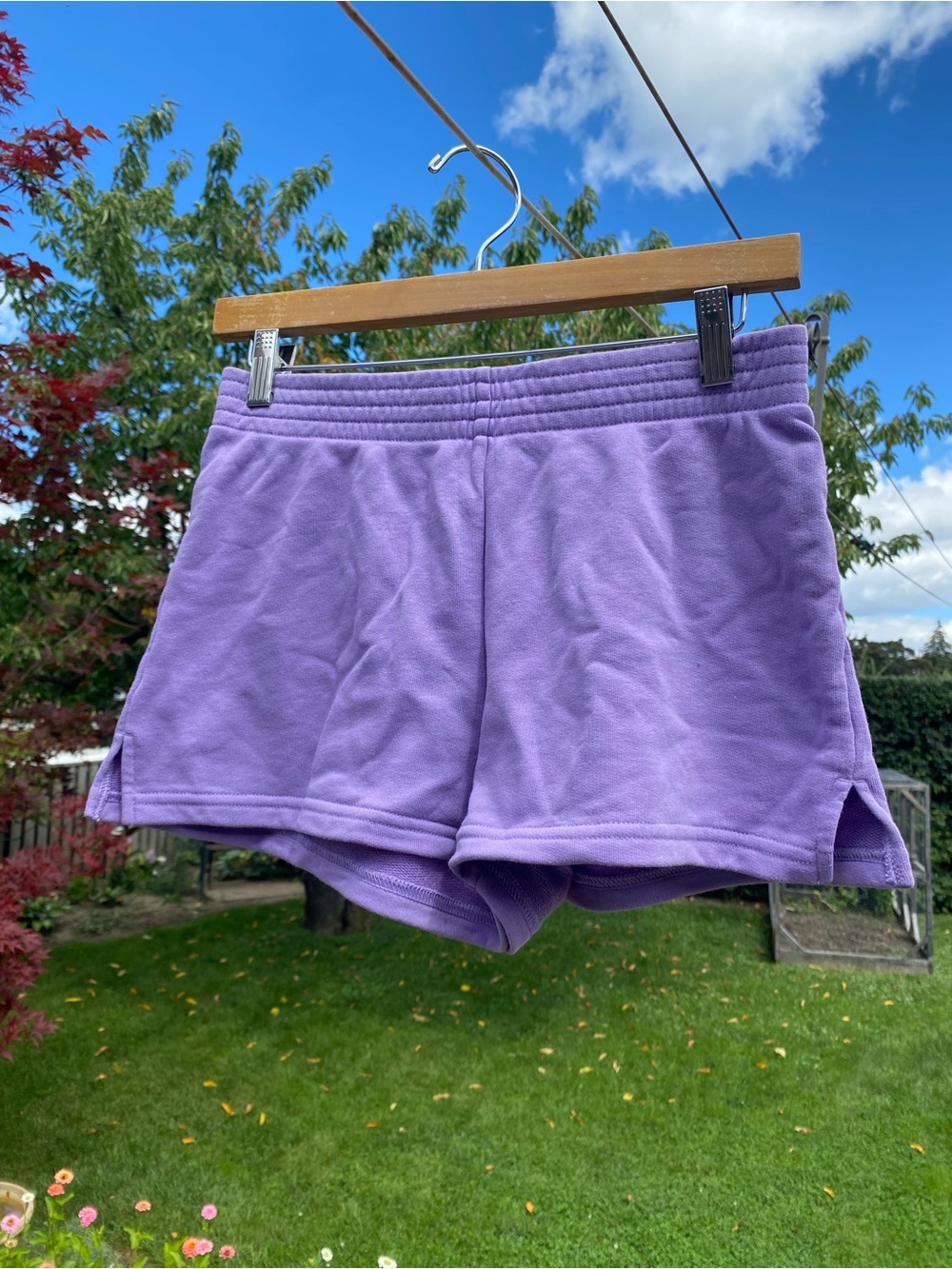 TNA Airy Fleece Lavender Athletic Lounge Shorts